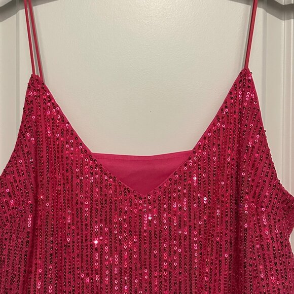 Pink Sequin Sleeveless Romper 2XL - Picture 7 of 7